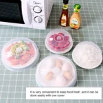 Kitchen Transparent Refrigerator Fresh-keeping Sealed Lid Microwave Oven Heating Lid Stackable Fresh Bowl Lid - Image 8