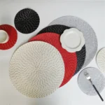 2 PCS PP Round Oval Woven Placemat - Image 3