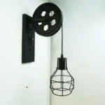 40W Grenade Retro Wrought Iron Pulley Lifting Wall Lamp Corridor Aisle Porch Wall Lamp - Image 3