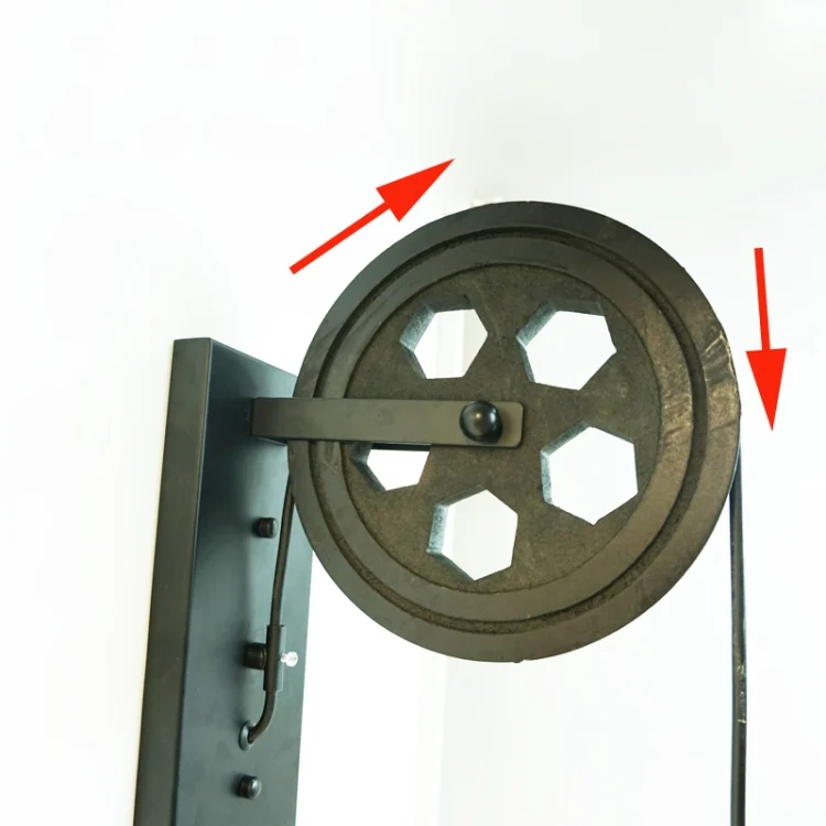TBD0200871801A_4.webp 40W Grenade Retro Wrought Iron Pulley Lifting Wall Lamp Corridor Aisle Porch Wall Lamp - Image 5