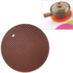 Honeycomb Silicone Round Non-slip Heat Resistant Mat, Size: 18x18x0.8cm