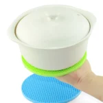 Honeycomb Silicone Round Non-slip Heat Resistant Mat, Size: 18x18x0.8cm - Image 5