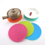 Honeycomb Silicone Round Non-slip Heat Resistant Mat, Size: 18x18x0.8cm - Image 6