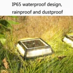 Waterproof 12 LED Solar Lawn Lamp Garden Yard Fence Path Street Night Light (Warm White Light) - Image 5