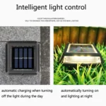 Waterproof 12 LED Solar Lawn Lamp Garden Yard Fence Path Street Night Light (Warm White Light) - Image 6