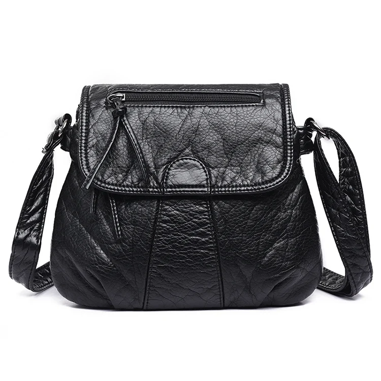 TBD0201098901A_1.webp Women Messenger Bags Soft Washed PU Leather Bag Fashion Female Purses and Handbag - Image 2