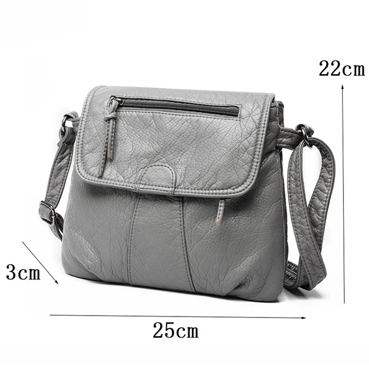 TBD0201098901A_5.webp Women Messenger Bags Soft Washed PU Leather Bag Fashion Female Purses and Handbag - Image 6
