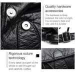 Women Messenger Bags Soft Washed PU Leather Bag Fashion Female Purses and Handbag - Image 9