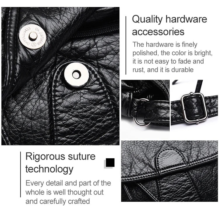 TBD0201098901A_8.webp Women Messenger Bags Soft Washed PU Leather Bag Fashion Female Purses and Handbag - Image 9