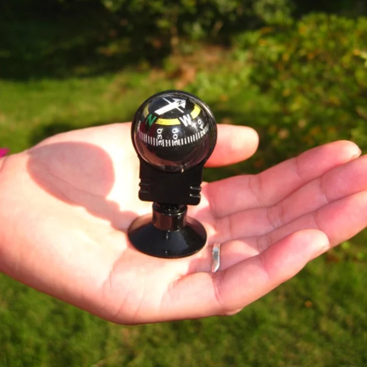 TBD02013525_1.webp Pocket Ball Compass Instrument Navigation Compass Outdoor Hiking Car Black Compass - Image 2