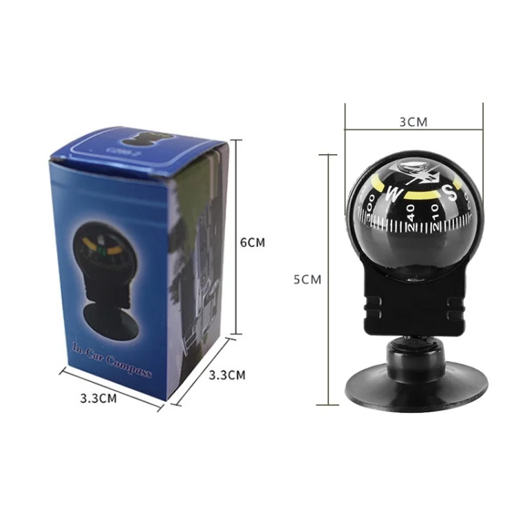 TBD02013525_5.webp Pocket Ball Compass Instrument Navigation Compass Outdoor Hiking Car Black Compass - Image 6