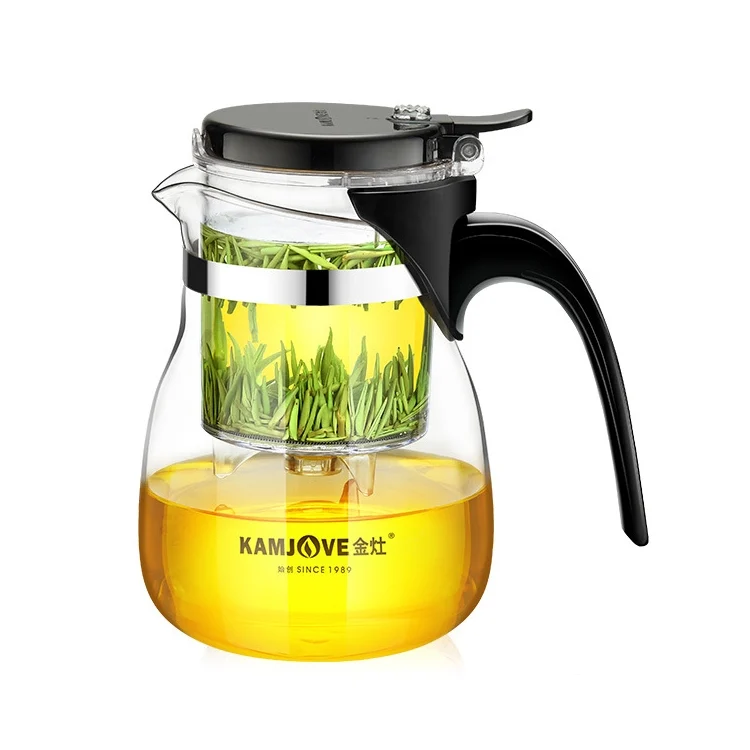 KAMJOVE Elegant Cup Teapot Heat-resistant Glass Tea Set