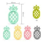Pineapple Silicone Teether Babies Teething Pendant Nursing Soft Silicone Safe Toys for Soothe Teething Baby - Image 3