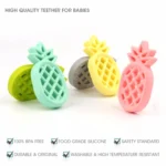Pineapple Silicone Teether Babies Teething Pendant Nursing Soft Silicone Safe Toys for Soothe Teething Baby - Image 5