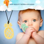 Pineapple Silicone Teether Babies Teething Pendant Nursing Soft Silicone Safe Toys for Soothe Teething Baby - Image 7