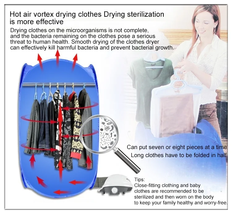 TBD0201546401A_3.webp Foldable Free Installation Portable Household Mini Clothes Dryer - Image 4