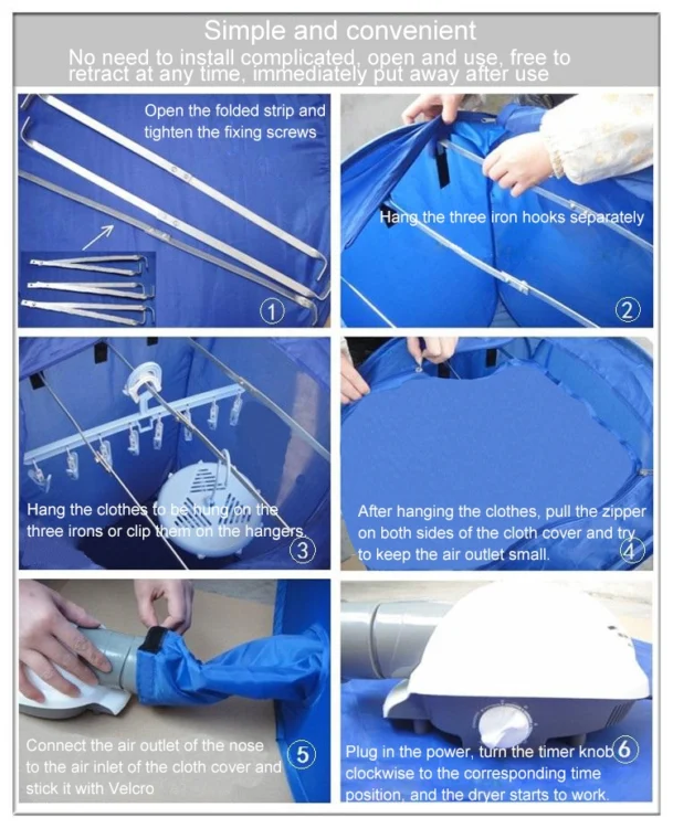 TBD0201546401A_4.webp Foldable Free Installation Portable Household Mini Clothes Dryer - Image 5