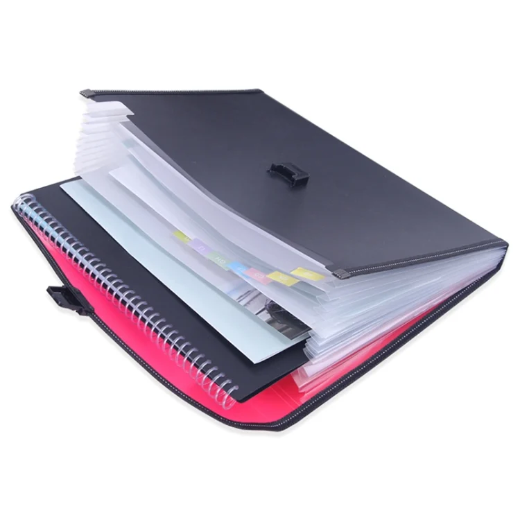 TBD0201586201_B1.webp Portable 12-Layer File Pocket A4 Expanding File Classified Folder PP Storage Clip Ticket Package - Image 2