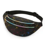 Laser Pattern PU Leather Waist Bags Women Fanny Pack Single Shoulder Bag - Image 2