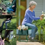 Folding Stainless Steel Garden Stool Garden Knee Pads with Bag - Image 8