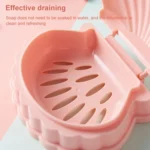 Household Drain Soap Box Student Dormitory Portable Soap Rack Storage Box - Image 5