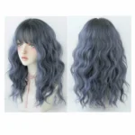 Women's Wool Long Hair With Bangs Natural Fluffy Wig - Image 2