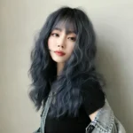 Women's Wool Long Hair With Bangs Natural Fluffy Wig - Image 4