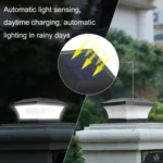 Solar LED Waterproof Outdoor Column Light Courtyard Lighting Lamp - Image 5