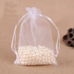 100 PCS Gift Bags Jewelry Organza Bag Wedding Birthday Party Drawable Pouches