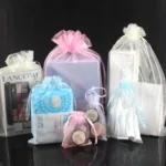 100 PCS Gift Bags Jewelry Organza Bag Wedding Birthday Party Drawable Pouches - Image 8