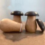 Kitchen Hotel Mushroom Shaped Wood Toothpick Box - Image 4