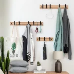 Fashion Wooden Free Punching Hook Coat Rack Hanger Hook for Bedroom Living Room or Wardrobe - Image 11