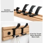 Fashion Wooden Free Punching Hook Coat Rack Hanger Hook for Bedroom Living Room or Wardrobe - Image 4
