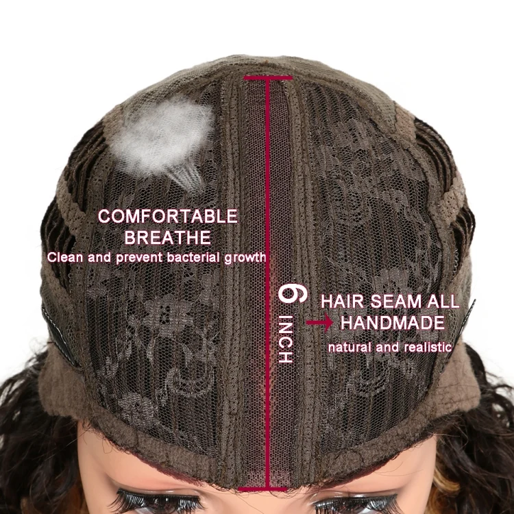 TBD0206804601A_3.webp Long Curly Hairpiece High Temperature Fiber Hair 23 Inch Natural Blonde Synthetic Lace Front Wigs - Image 4