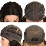 Long Curly Hairpiece High Temperature Fiber Hair 23 Inch Natural Blonde Synthetic Lace Front Wigs - Image 5