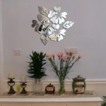 2 Sets Flower Pattern Wall Sticker Home Decor 3D Wall Decal Art DIY Mirror Wall Stickers Living Room Decoration - Image 4