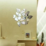 2 Sets Flower Pattern Wall Sticker Home Decor 3D Wall Decal Art DIY Mirror Wall Stickers Living Room Decoration - Image 5