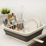Foldable Dish Rack Tableware Rack Portable Bowl Rack Bowl Sink Design Drainage Basket - Image 5