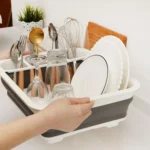 Foldable Dish Rack Tableware Rack Portable Bowl Rack Bowl Sink Design Drainage Basket - Image 6