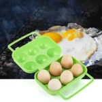 Portable Handle 6 Eggs Plastic Container Egg Storage Box Case - Image 6