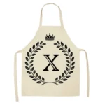 Creative Cotton Linen Sleeveless Letter Apron