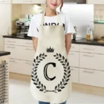 Creative Cotton Linen Sleeveless Letter Apron - Image 5