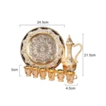 Wine Glass Set Creative Home European-style Wine Set Metal Hip Flask Wine Separator - Image 3