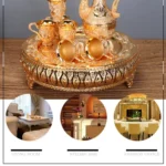 Wine Glass Set Creative Home European-style Wine Set Metal Hip Flask Wine Separator - Image 5