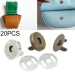 20 PCS Luggage Snap Buckle 10 Sets of 1.4 cm + 1.8 cm Bronze and Silver