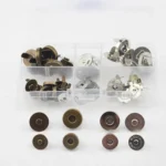 20 PCS Luggage Snap Buckle 10 Sets of 1.4 cm + 1.8 cm Bronze and Silver - Image 4