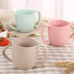 Children Wheat Fiber Drinking Cup Anti-Scalding Milk Cup - Image 4