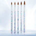 5pcs /Set Nail Crystal Brush Sculpting Pen Painting And Sculpting Nail Salon Tools