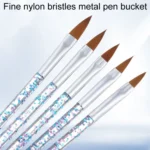 5pcs /Set Nail Crystal Brush Sculpting Pen Painting And Sculpting Nail Salon Tools - Image 4