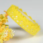 5 PCS Cotton Lace Fabric White Crochet Lace Roll Ribbon Knit Adhesive Tape Sticker Craft Decoration Stationery Supplies - Image 2